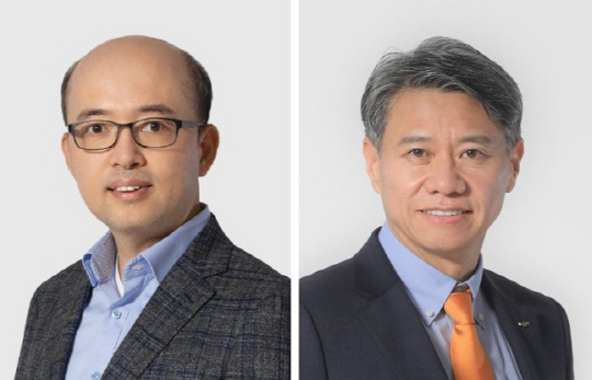 유노비아 대표이사 서진식 사장(왼쪽)과 최성구 사장. 일동제약 제공.